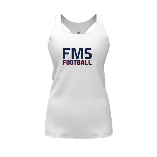 [FT0TRBWH-FYS-LOGO2] Decker Racerback Tank Top (Female Youth S, White, Logo 2)