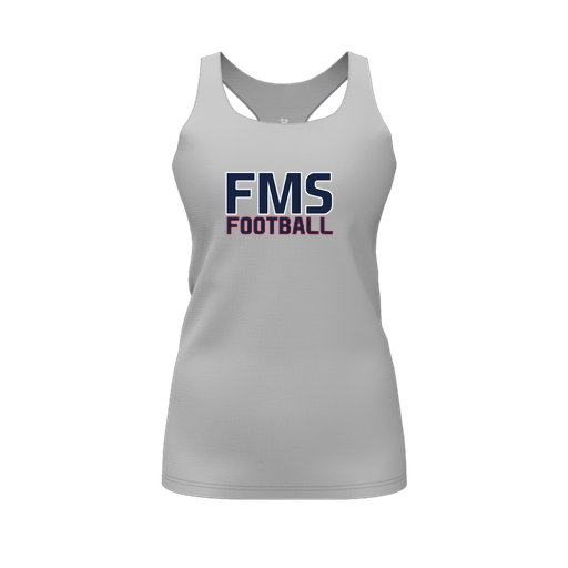 [FT0TRBGY-FYS-LOGO2] Decker Racerback Tank Top (Female Youth S, Gray, Logo 2)
