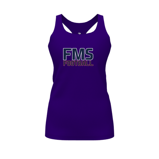[FT0TRBPP-FYS-LOGO2] Decker Racerback Tank Top (Female Youth S, Purple, Logo 2)