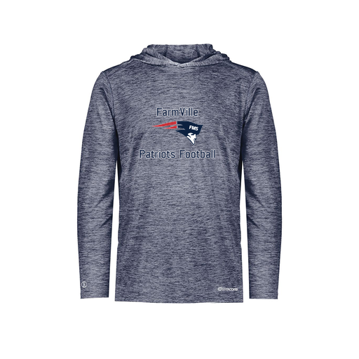 [FOLHCGNV-YS-LOGO1] Decker Youth Charge Hoodie (Youth S, Navy, Logo 1)