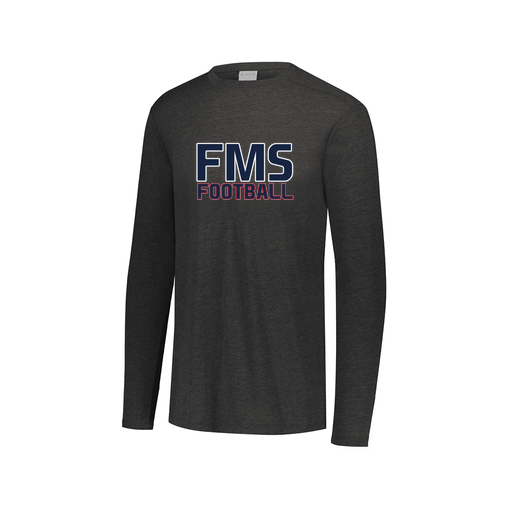 [FTLCUBBK-AXS-LOGO2] Decker Men's Tri-Blend T-Shirt - Long Sleeve (Adult XS, Black, Logo 2)