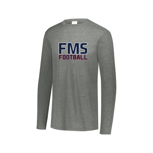 [FTLCUBGY-AXS-LOGO2] Decker Men's Tri-Blend T-Shirt - Long Sleeve (Adult XS, Gray, Logo 2)